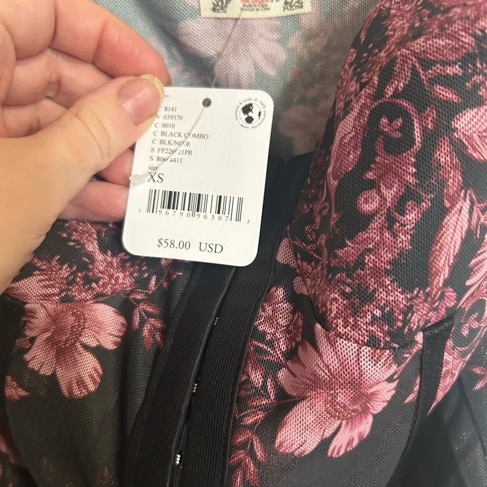 NWT Free People x Intimately FP Printed Night Rhythm Bodysuit - Picture 5 of 9